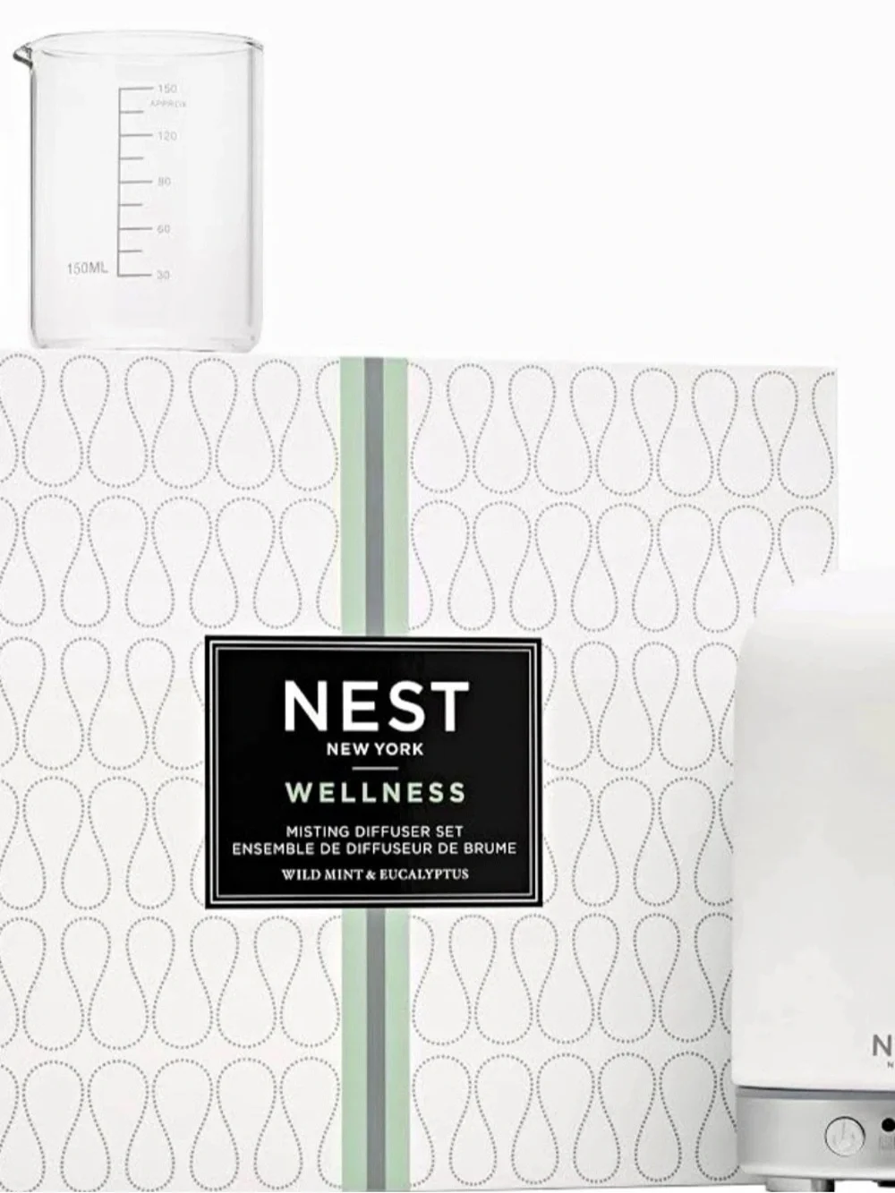 NEST New York Wellness Mist Diffuser Set - Wild Mint & Eucalyptus NIB